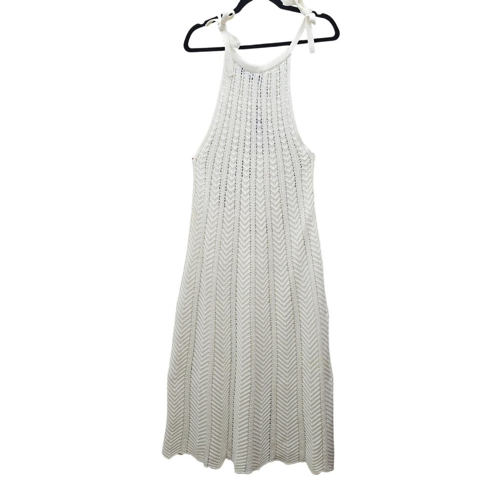 Primark Maxi Crochet‎ Dress Womens X-Large 14 16 Ivory Beach Coastal Vacay NEW
